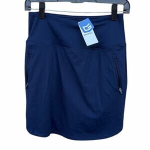 Gradual Navy Blue Skirt with Zipper Pockets size small New